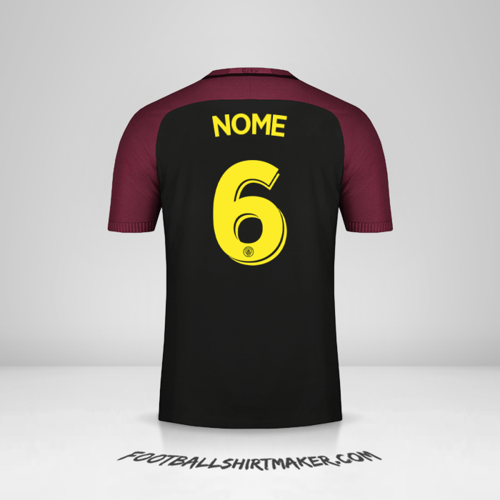 Maglia Manchester City Cup 2016/17 Seconda -  nome - 6