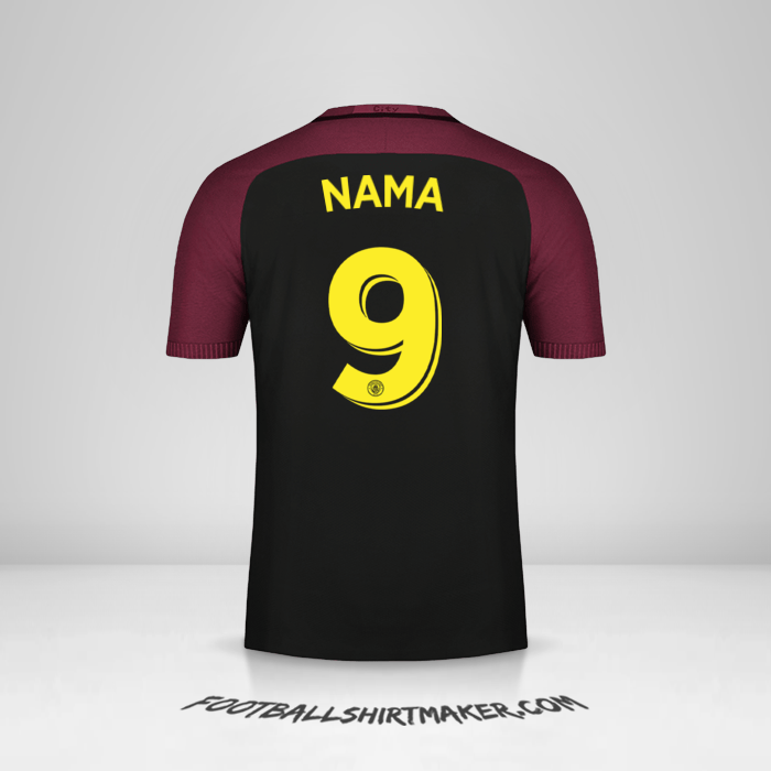 Jersey Manchester City Cup 2016/17 Alternatif -  nama - 9