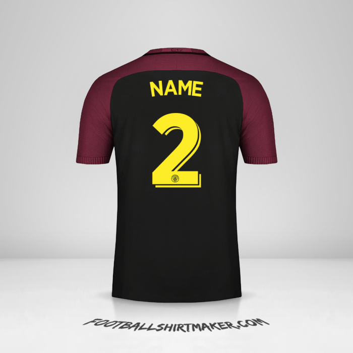 Trikot Manchester City Cup 2016/17 Auswärts -  name - 2