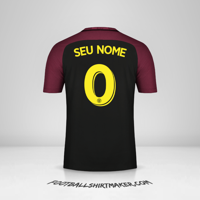 Camisa Manchester City Cup 2016/17 II -  seu nome - 0