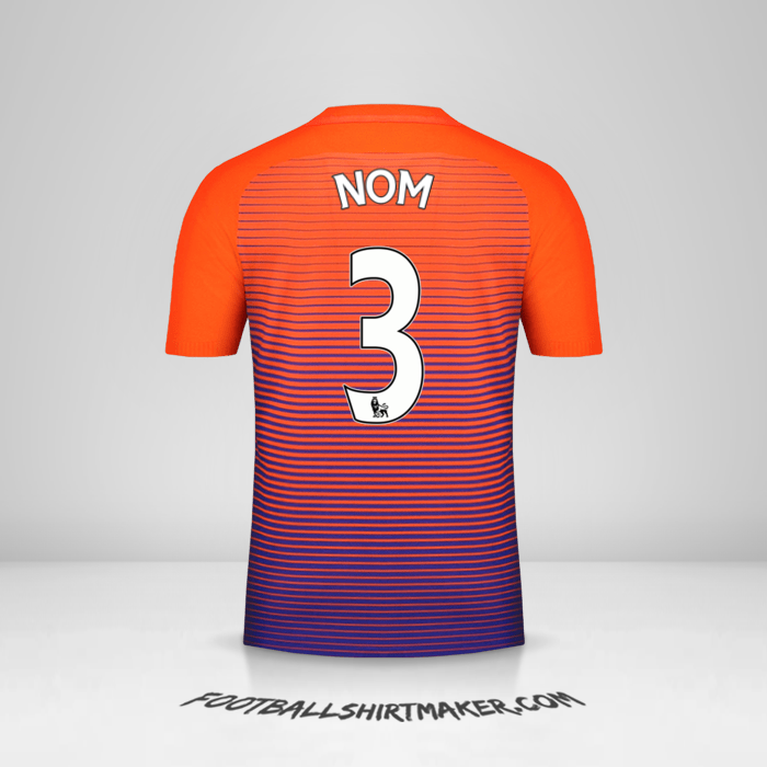 Maillot Manchester City 2016/17 Troisième -  nom - 3