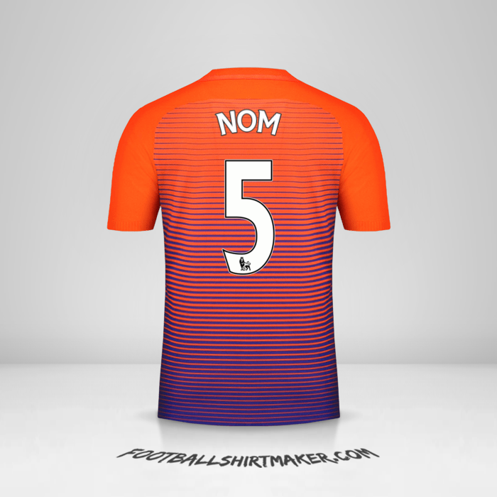 Maillot Manchester City 2016/17 Troisième -  nom - 5