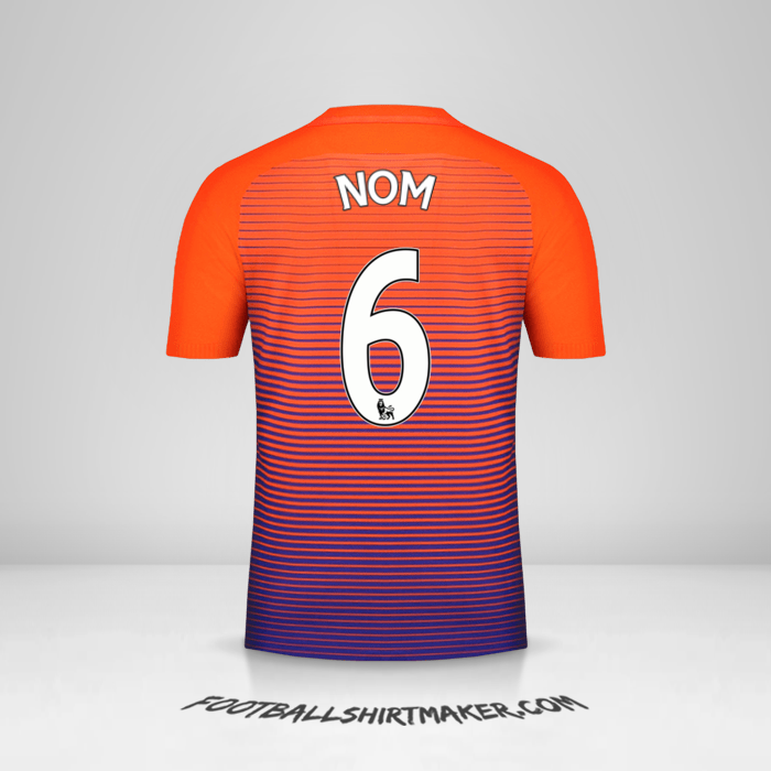 Maillot Manchester City 2016/17 Troisième -  nom - 6