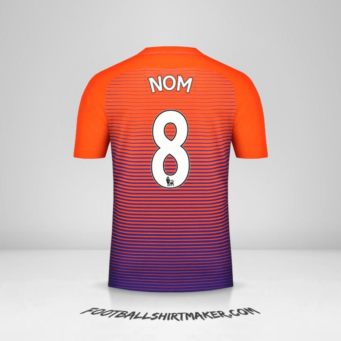 Maillot Manchester City 2016/17 Troisième -  nom - 8