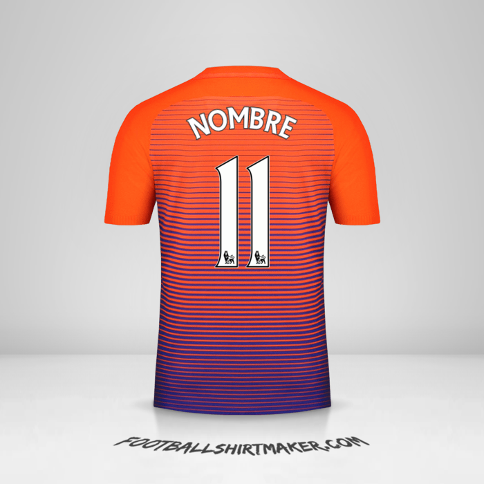 Jersey Manchester City 2016/17 Tercera -  nombre - 11