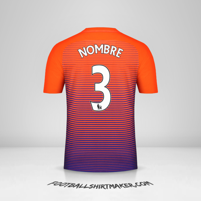 Jersey Manchester City 2016/17 Tercera -  nombre - 3