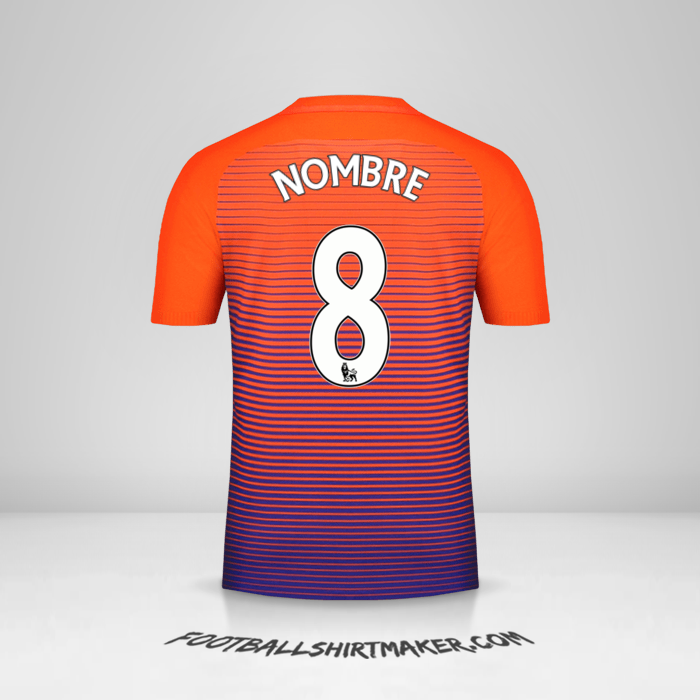 Jersey Manchester City 2016/17 Tercera -  nombre - 8