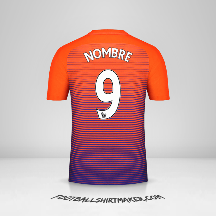 Jersey Manchester City 2016/17 Tercera -  nombre - 9