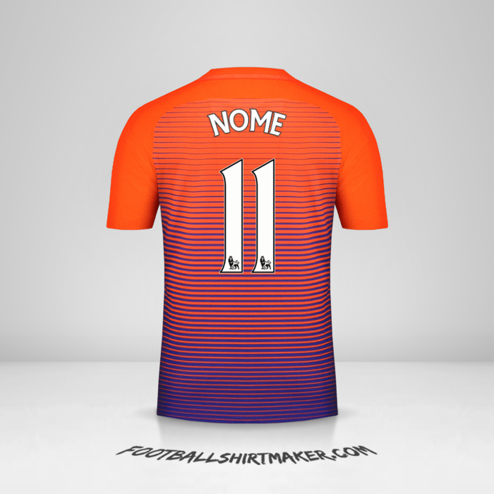 Camisola Manchester City 2016/17 Terceira -  nome - 11