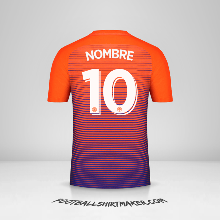 Jersey Manchester City Cup 2016/17 Tercera -  nombre - 10