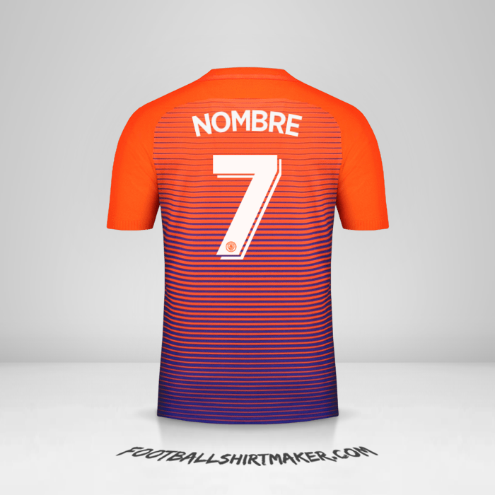 Jersey Manchester City Cup 2016/17 Tercera -  nombre - 7