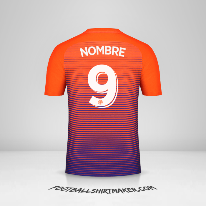 Jersey Manchester City Cup 2016/17 Tercera -  nombre - 9