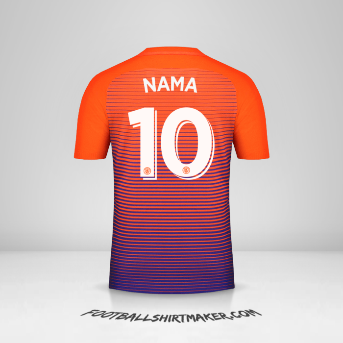 Jersey Manchester City Cup 2016/17 Ketiga -  nama - 10