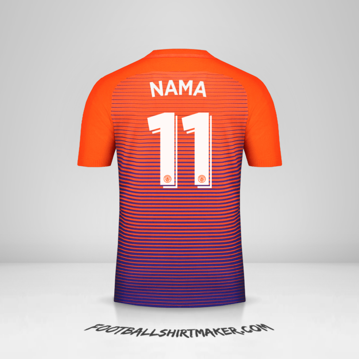 Jersey Manchester City Cup 2016/17 Ketiga -  nama - 11