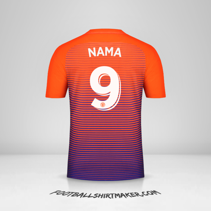 Jersey Manchester City Cup 2016/17 Ketiga -  nama - 9