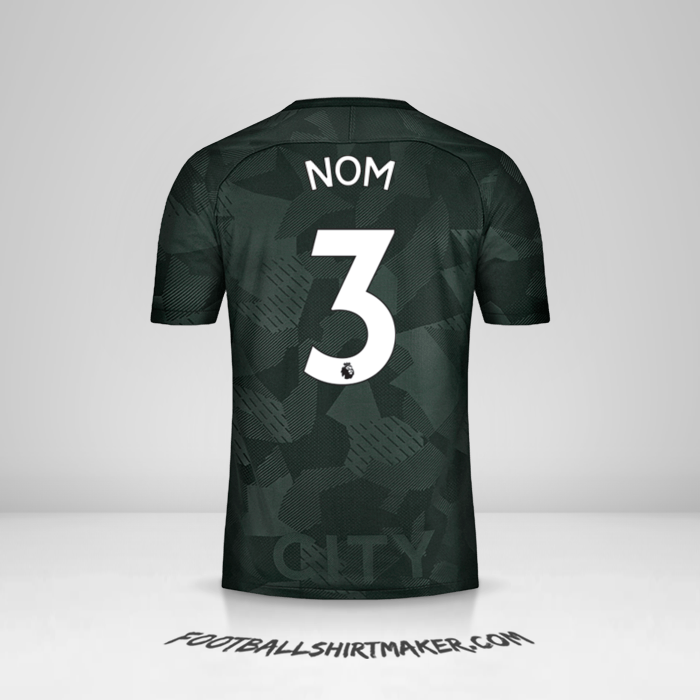 Maillot Manchester City 2017/18 Troisième -  nom - 3