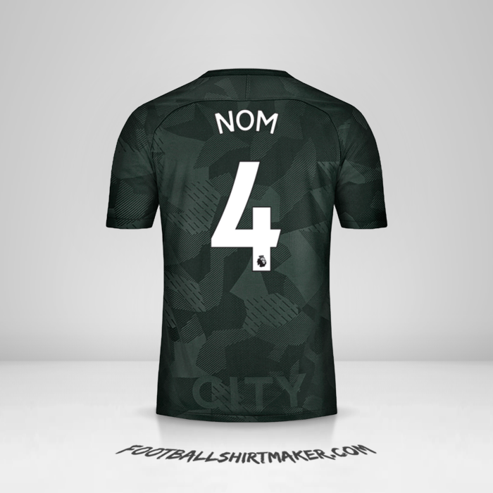 Maillot Manchester City 2017/18 Troisième -  nom - 4