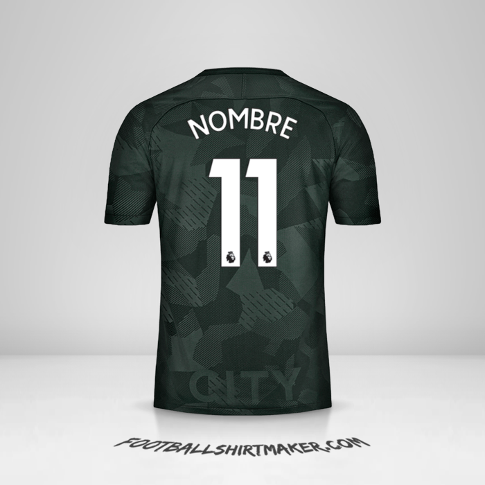 Camiseta Manchester City 2017/18 Tercera -  nombre - 11