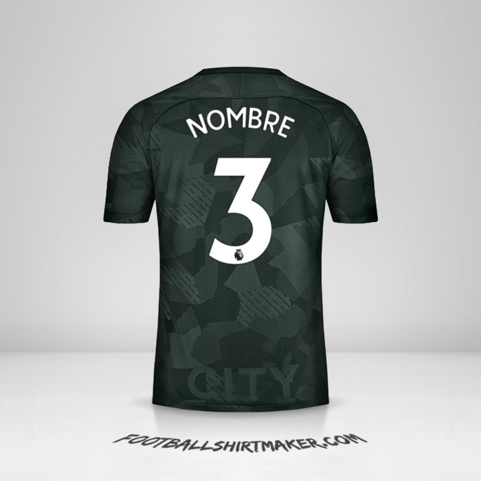 Jersey Manchester City 2017/18 Tercera -  nombre - 3