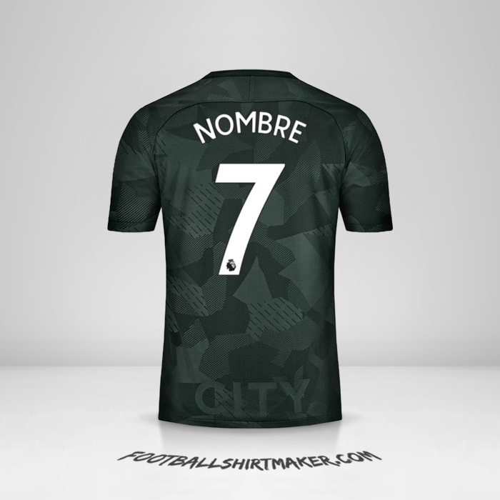 Jersey Manchester City 2017/18 Tercera -  nombre - 7