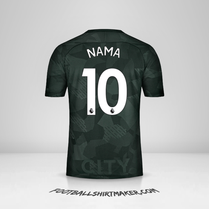 Jersey Manchester City 2017/18 Ketiga -  nama - 10