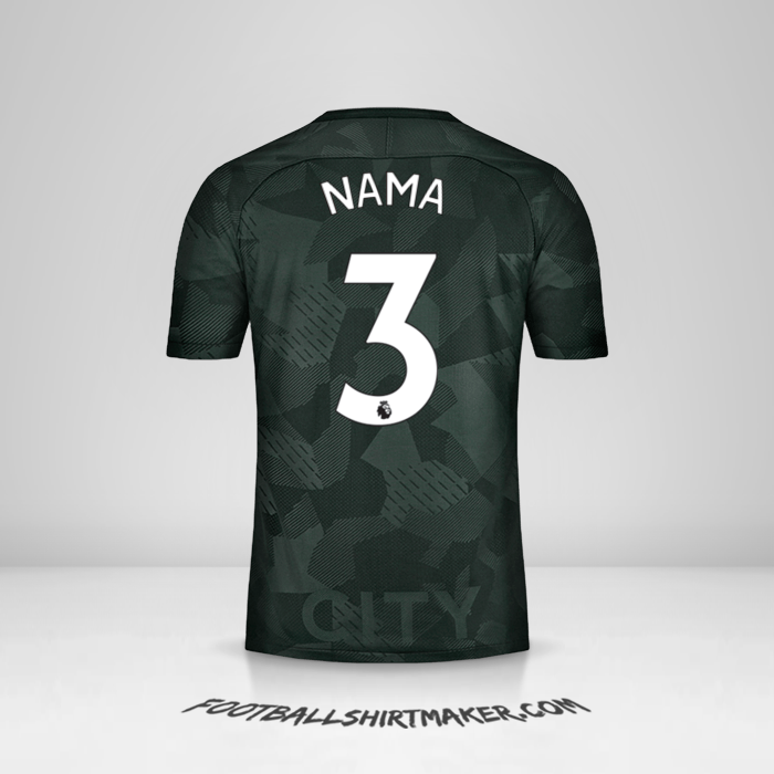 Jersey Manchester City 2017/18 Ketiga -  nama - 3