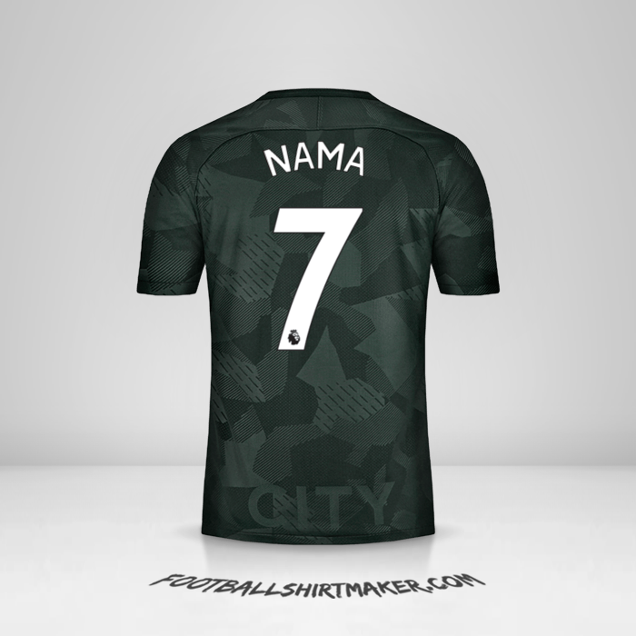 Jersey Manchester City 2017/18 Ketiga -  nama - 7