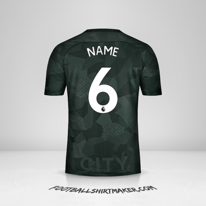 Trikot Manchester City 2017/18 Dritte -  name - 6