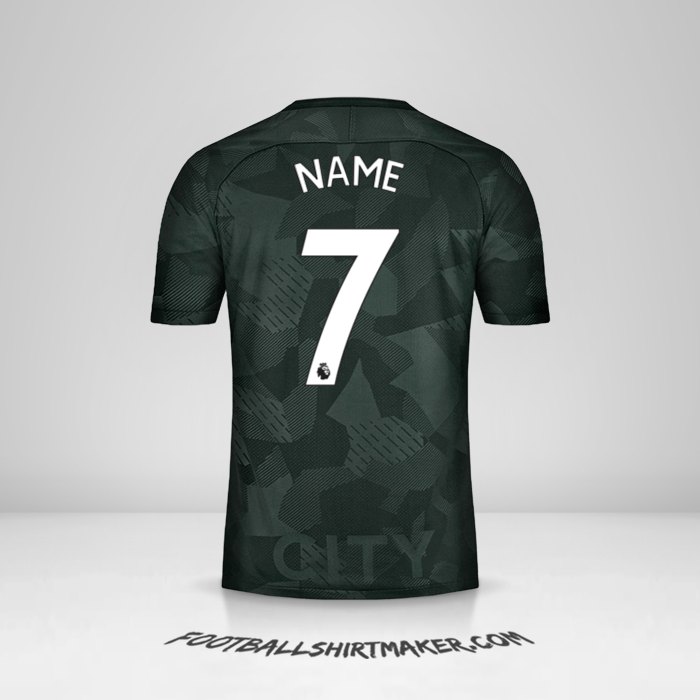 Trikot Manchester City 2017/18 Dritte -  name - 7