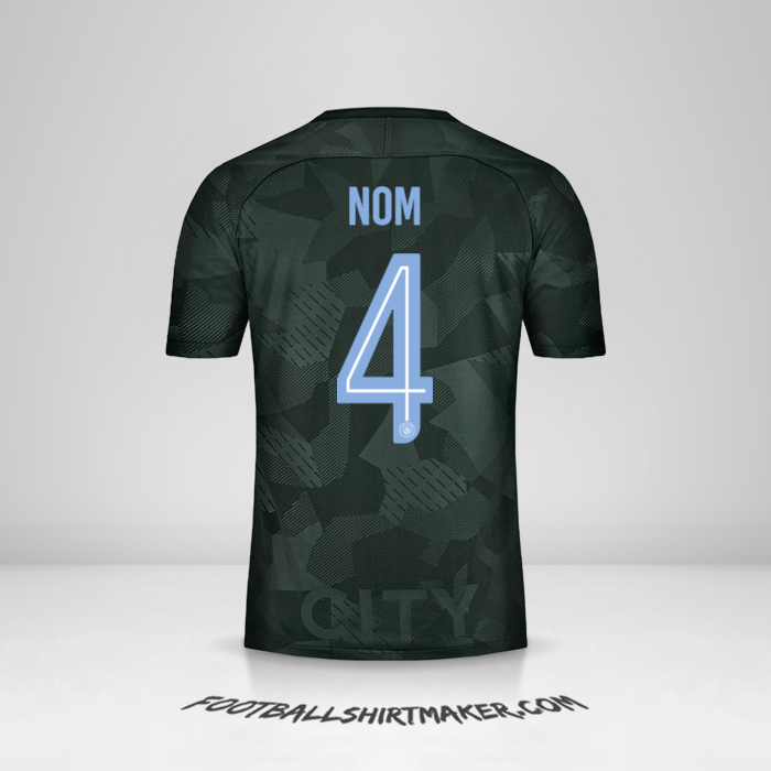 Maillot Manchester City Cup 2017/18 Troisième -  nom - 4