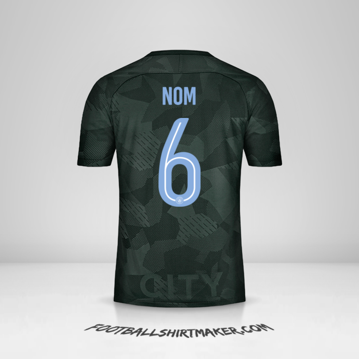 Maillot Manchester City Cup 2017/18 Troisième -  nom - 6