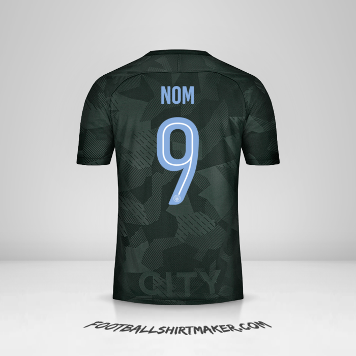 Maillot Manchester City Cup 2017/18 Troisième -  nom - 9