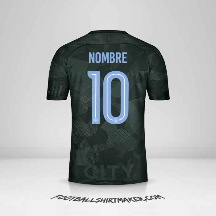 Jersey Manchester City Cup 2017/18 Tercera -  nombre - 10