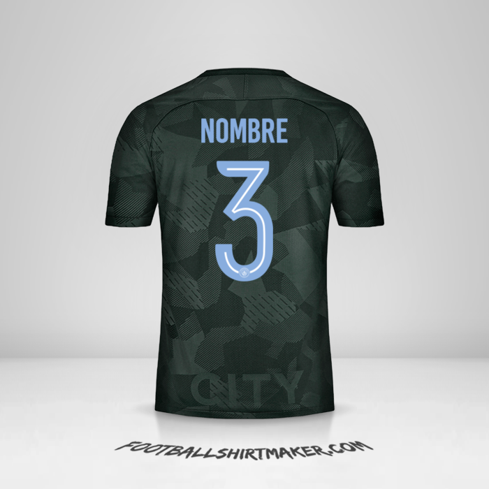 Jersey Manchester City Cup 2017/18 Tercera -  nombre - 3