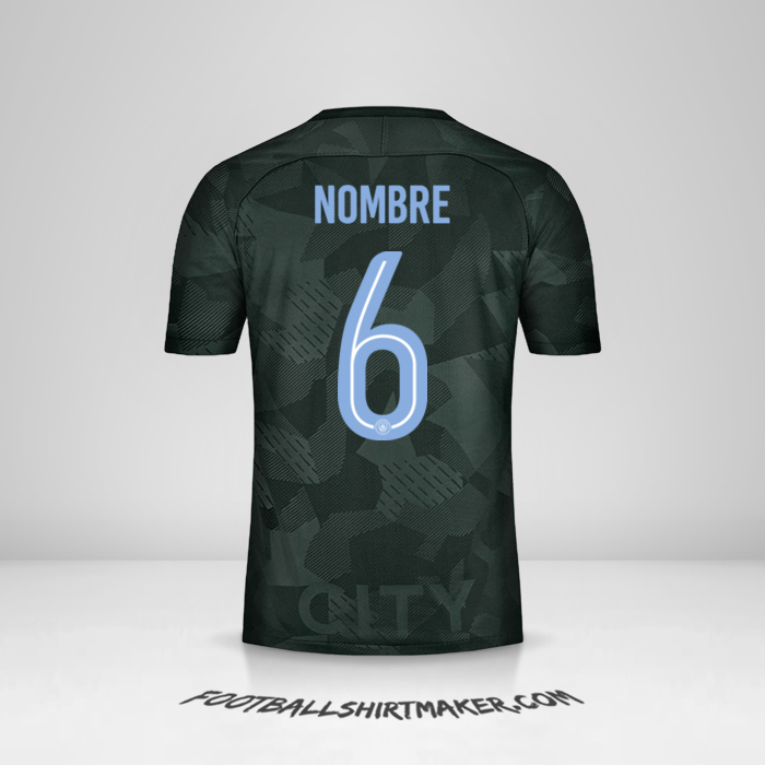 Jersey Manchester City Cup 2017/18 Tercera -  nombre - 6