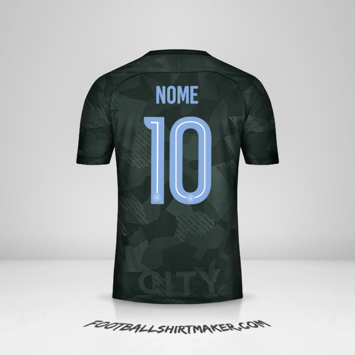 Camisola Manchester City Cup 2017/18 Terceira -  nome - 10