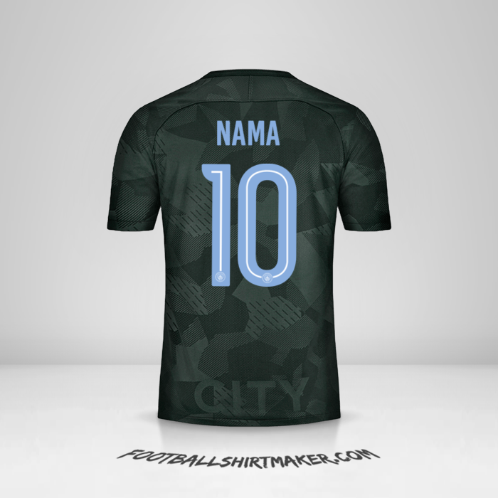 Jersey Manchester City Cup 2017/18 Ketiga -  nama - 10