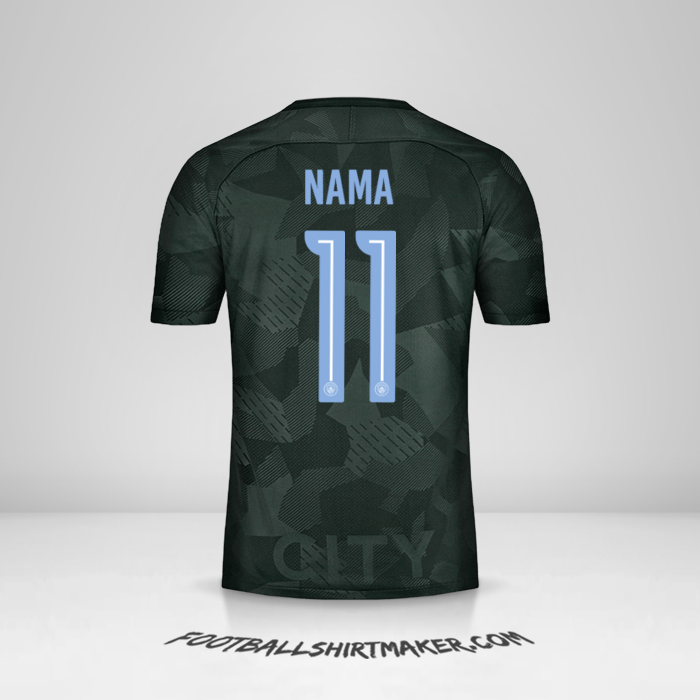 Jersey Manchester City Cup 2017/18 Ketiga -  nama - 11