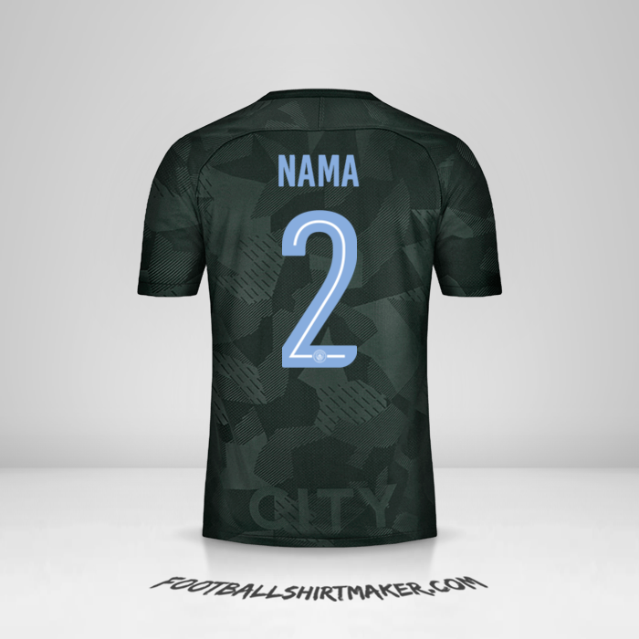 Jersey Manchester City Cup 2017/18 Ketiga -  nama - 2