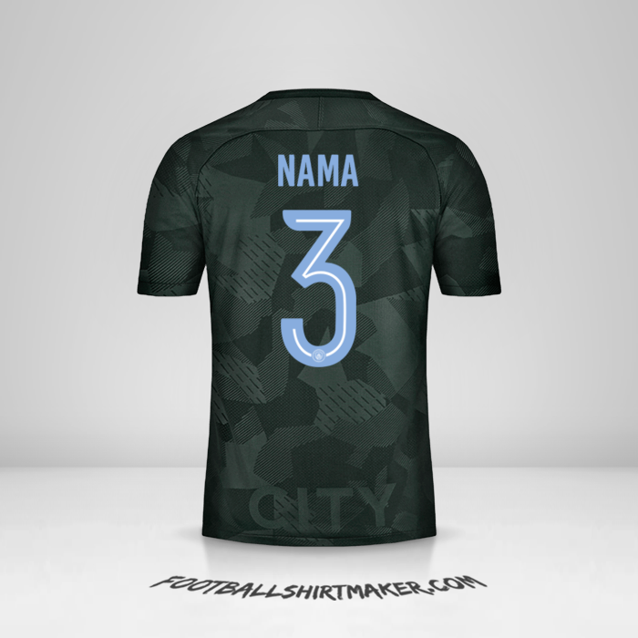Jersey Manchester City Cup 2017/18 Ketiga -  nama - 3