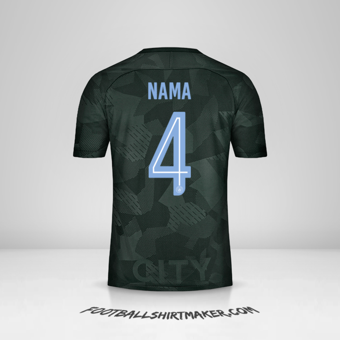 Jersey Manchester City Cup 2017/18 Ketiga -  nama - 4