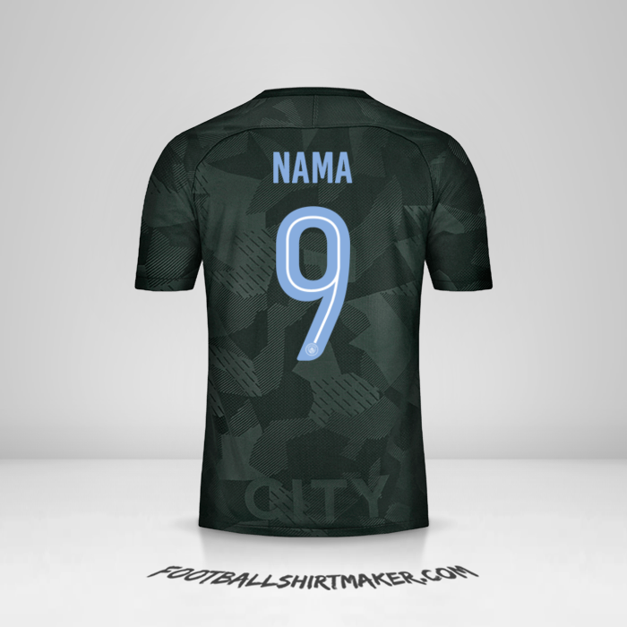 Jersey Manchester City Cup 2017/18 Ketiga -  nama - 9