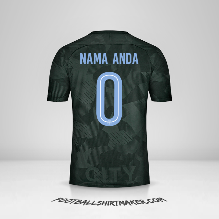 Jersey Manchester City Cup 2017/18 III -  nama anda - 0
