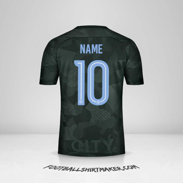 Shirt Manchester City Cup 2017/18 Third -  name - 10