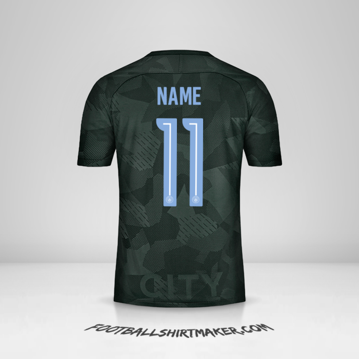 Shirt Manchester City Cup 2017/18 Third -  name - 11