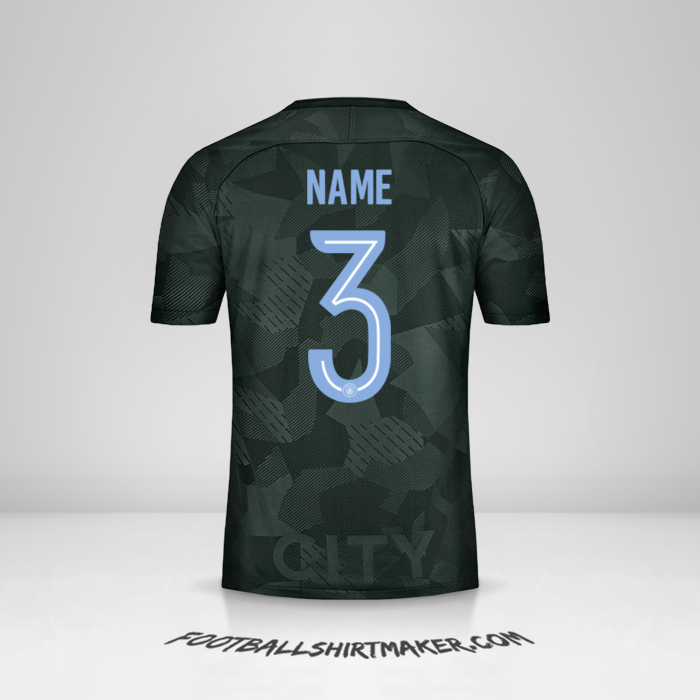 Shirt Manchester City Cup 2017/18 Third -  name - 3