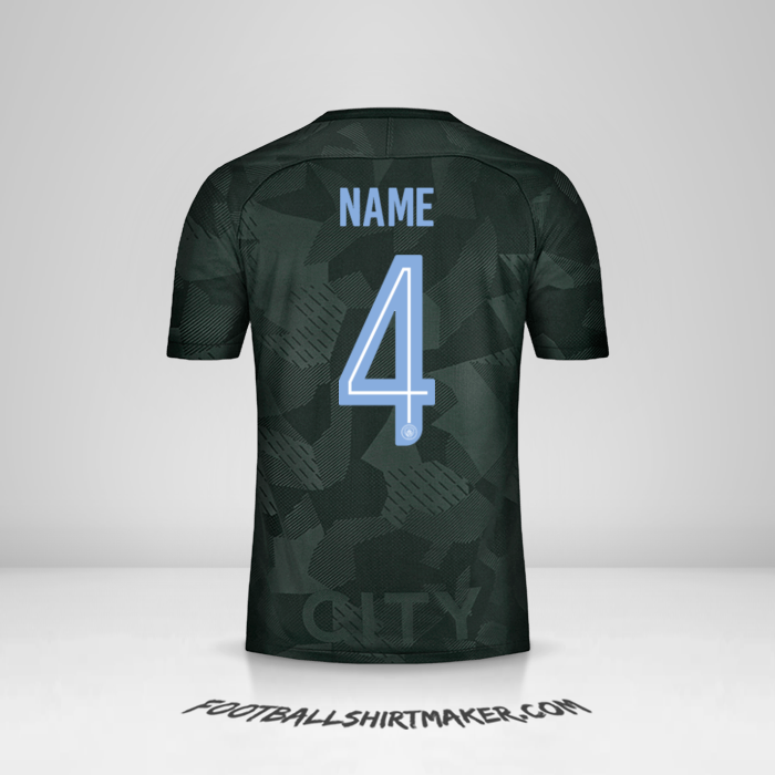 Shirt Manchester City Cup 2017/18 Third -  name - 4