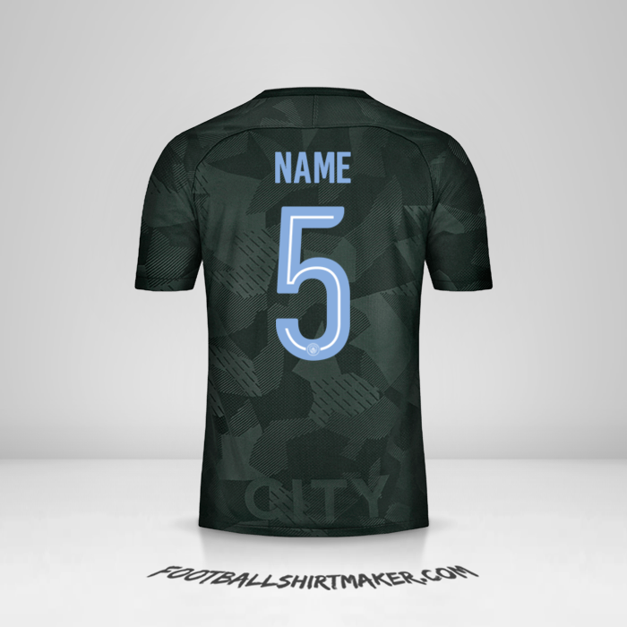 Shirt Manchester City Cup 2017/18 Third -  name - 5