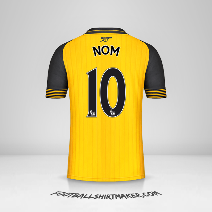 Maillot Arsenal 2016/17 Extérieur -  nom - 10