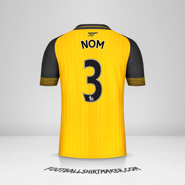 Maillot Arsenal 2016/17 Extérieur -  nom - 3